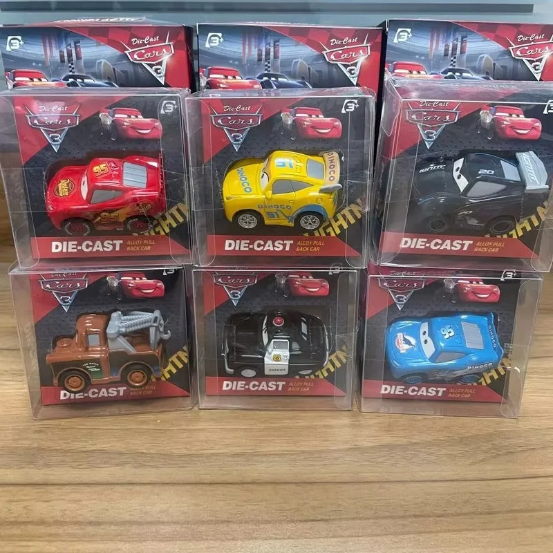 Disney Pixar Cars 3 Die-cast Car Model Lightning McQueen Mini 6pcs Gift Set Cartoon Pull-Back Car Kids' Christmas Gift