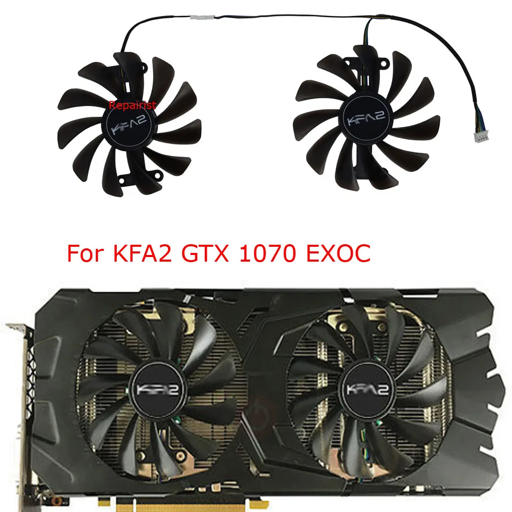 2 teile/satz, GPU-Kühler, Grafikkarten lüfter, für kfa2 gtx1070 ti ex, für kfa2 gtx 1080/1070 ex oc, Grafikkarten kühlung