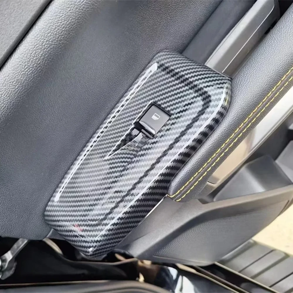 

Car Inner Door Window Lift Switch Button Control Frame Cover Trim For Ford Ranger 2023 2024 Carbon Fiber Accessories Interior