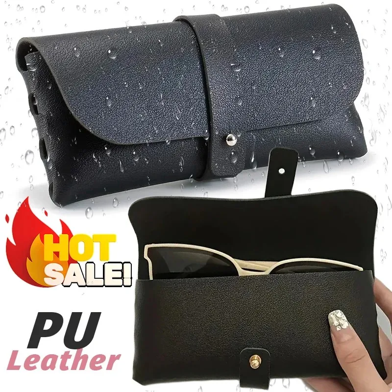 Soft Solid Color PU Leather Glass Unisex Case Mini Makeup Bag Pencil Wallet Small Organizer Business Card Holder Organizer Bags