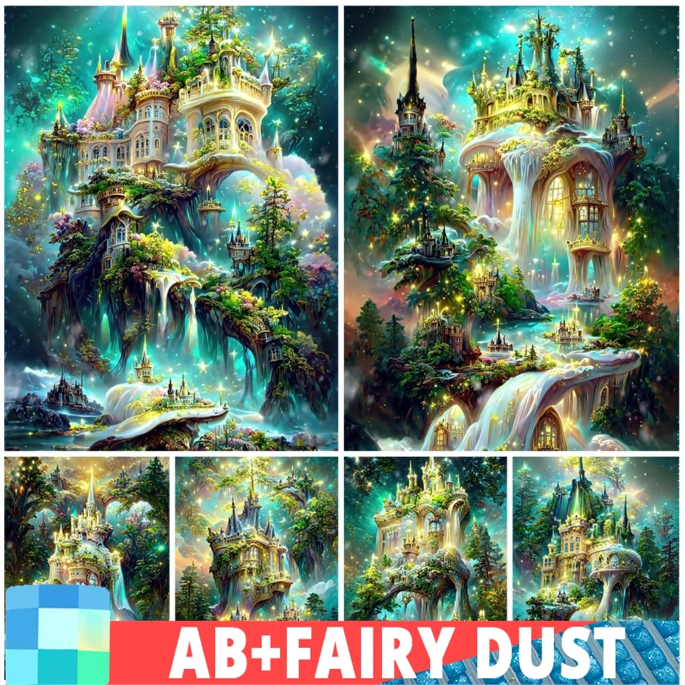 Набор для алмазной вышивки «Замок в лесу»