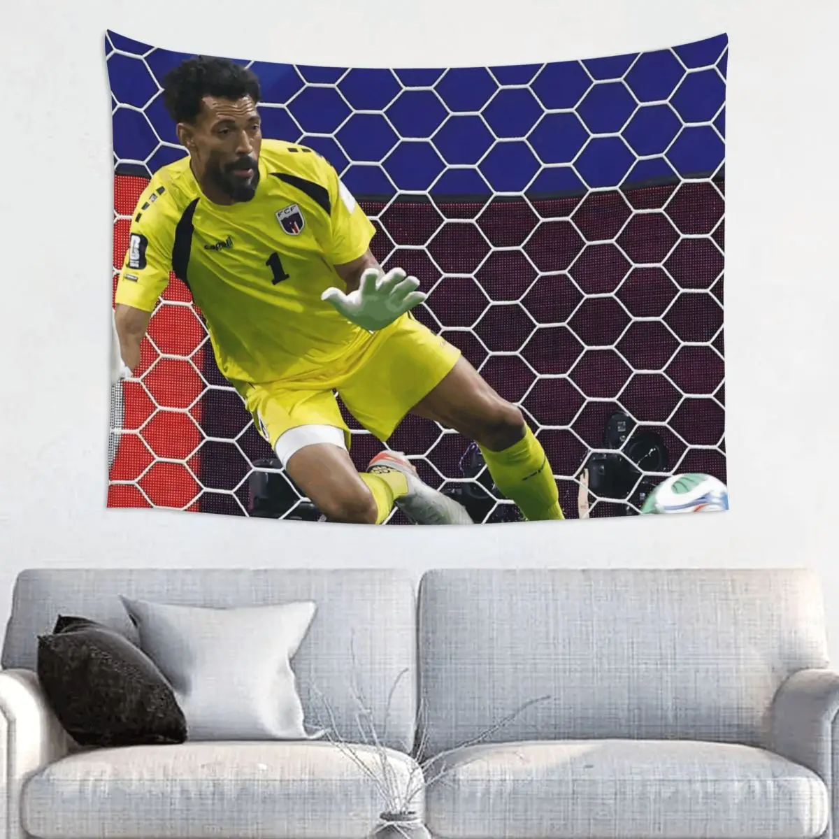 Hero Vozinha Tapestry Colorful Fabric Wall Hanging Amazing Football Save Wall Decor Yoga Mat Psychedelic Tapestries