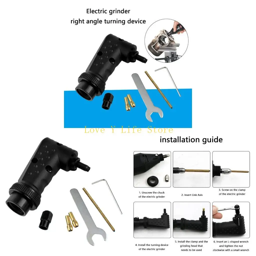 

L74C 90 Degree Right Angled Grinder Attachment For Tight Space With Universal Compatibility And Durability Alloy Construction