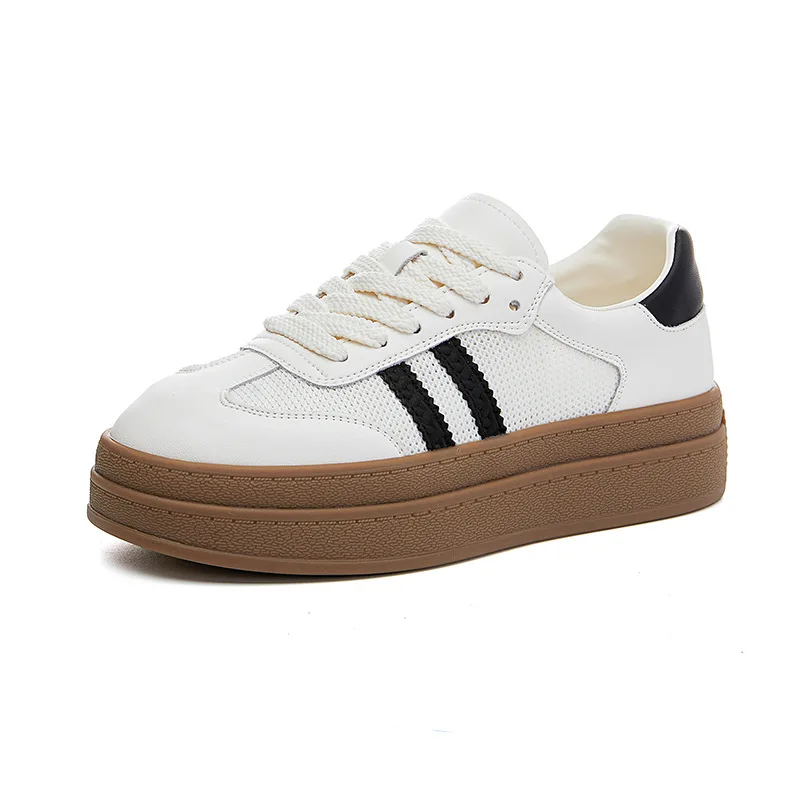 

AIYUQI Women's Sneakers 2025 New Genuine Leather Female Shoes Round-toe Flat-soled Casual German Training Shoes For Women