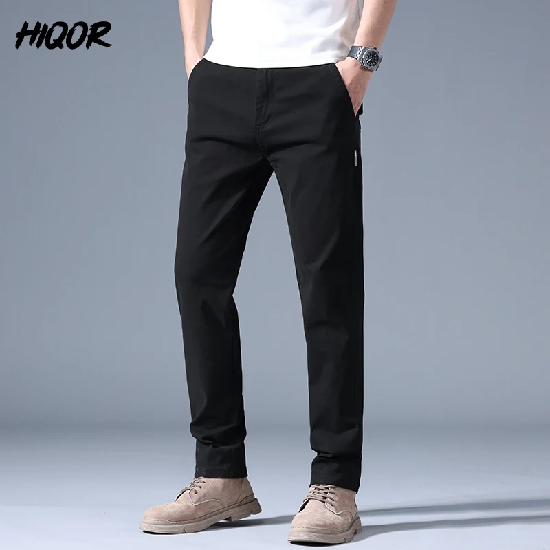 HIQOR Herren-Armeegrün-Freizeithose, Frühling und Herbst, neu, modisch, vielseitig, atmungsaktiv, gerade, Baggy-Hose, männlich, große Größe 28–40