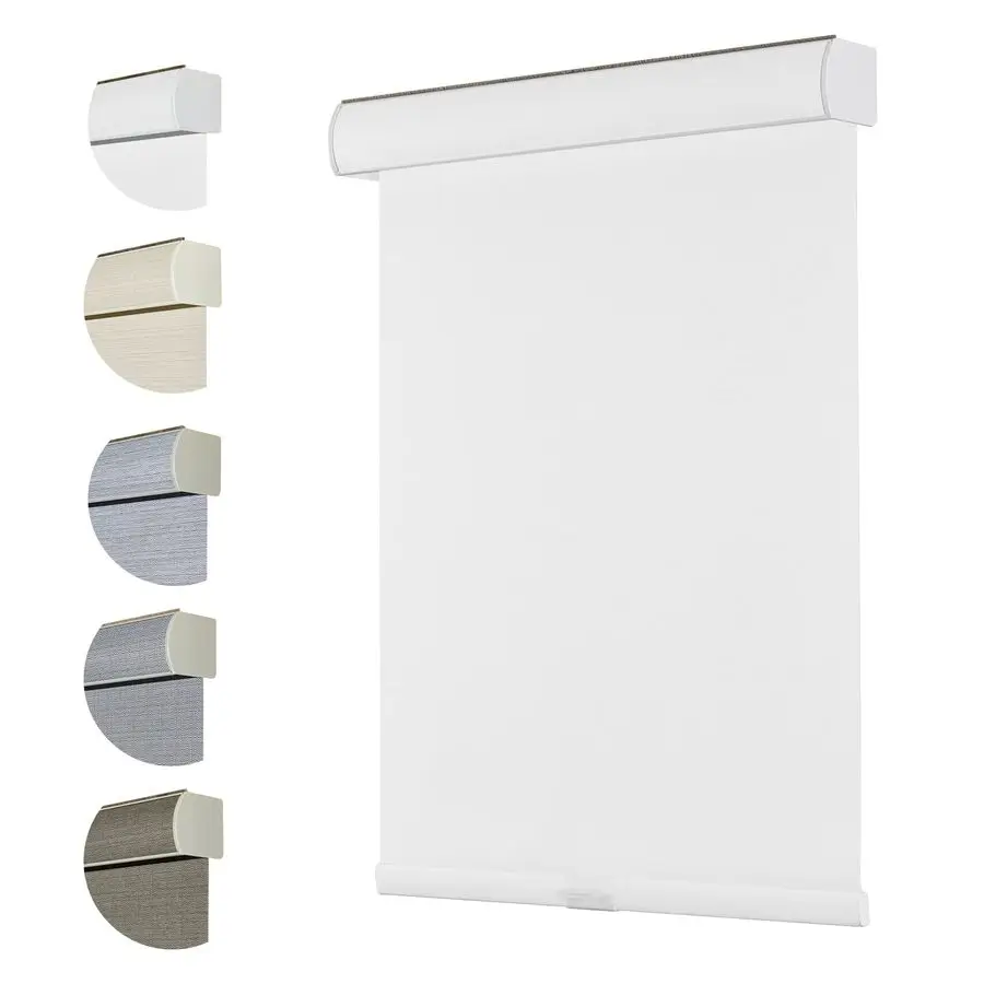 

100 Blackout Shades for Windows Blinds Cordless Roller Shades with Textured Fabric White, 34.5 W x 72 H UV Protection Thermal In