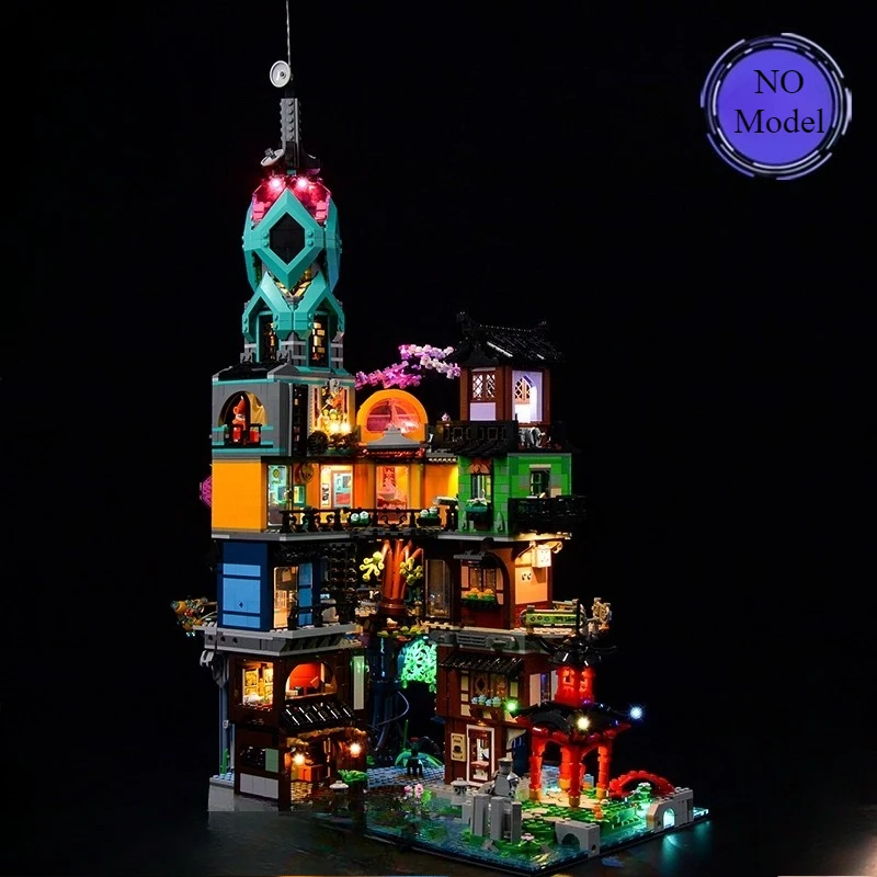 

LED Lighting Set Suitable for LEGO NINJAGO City Gardens 71741 Building Blocks Bricks DIY Lamp Toys Set Not Include Model