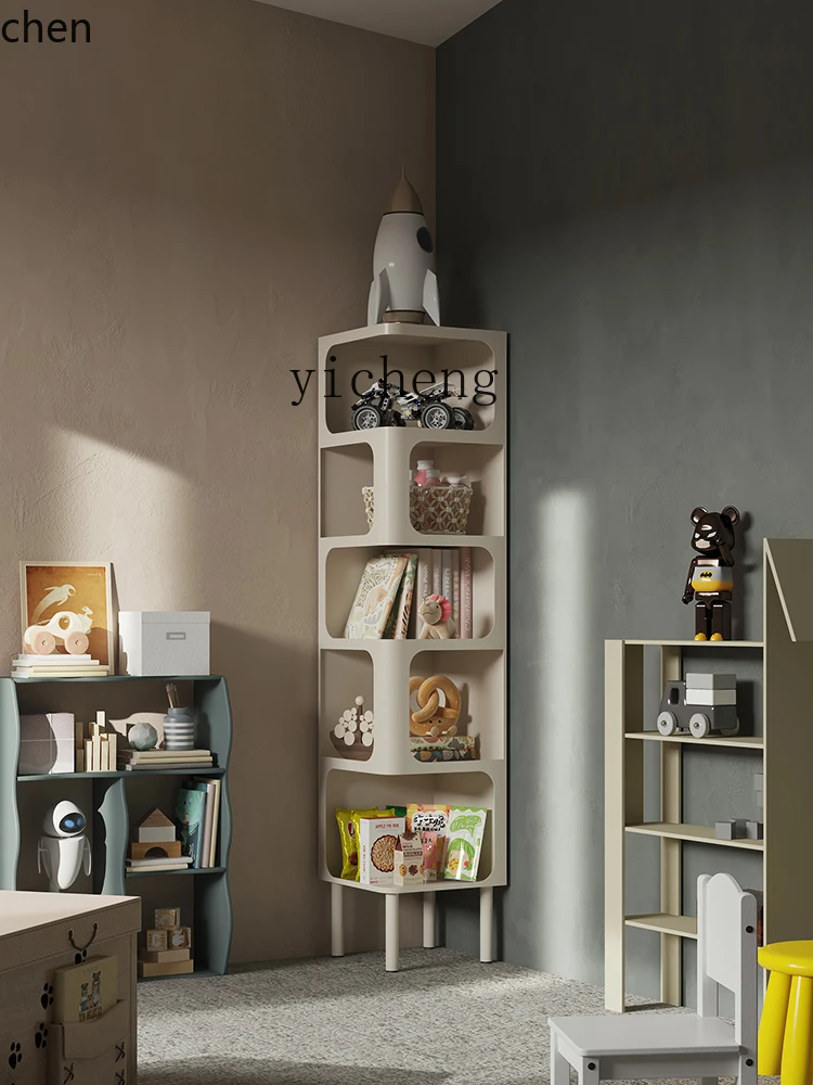 ZML Corner Restaurant Floor-to-ceiling Triangle Shelf Bedroom Corner  Storage Cabinet Corner Wall Bookshelf