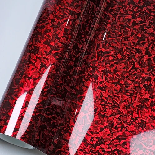 50cm * 300cm de alto brillo negro oro plata rojo forjado fibra de carbono pegatina para coche pegatina en el capó vinilo adhesivo para pegatinas de coche