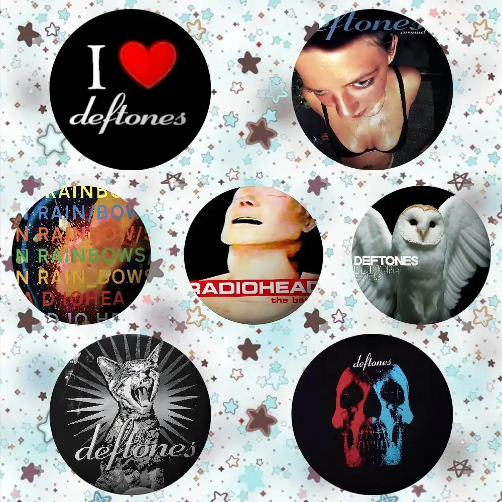 

White Pony Around The Fur Ohms Deftones Round For Clothes Anime Enamel Pin Cute Things Cartoon Cosplay Badges On Backpack Brooch