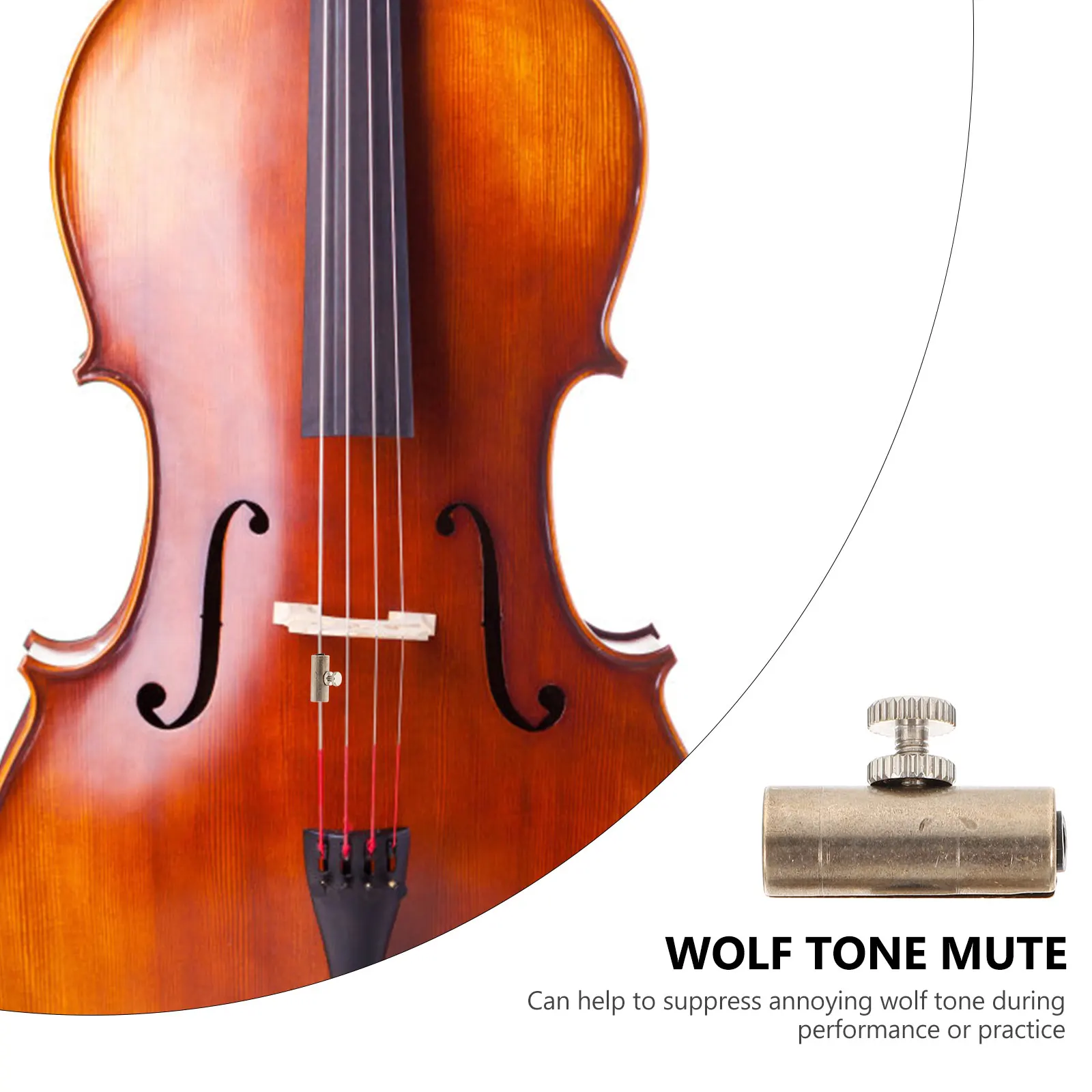 

2 Pcs Wolf Sound Device Suppressor for Violin Cello Brass Accessories Note Mute Silver Tone