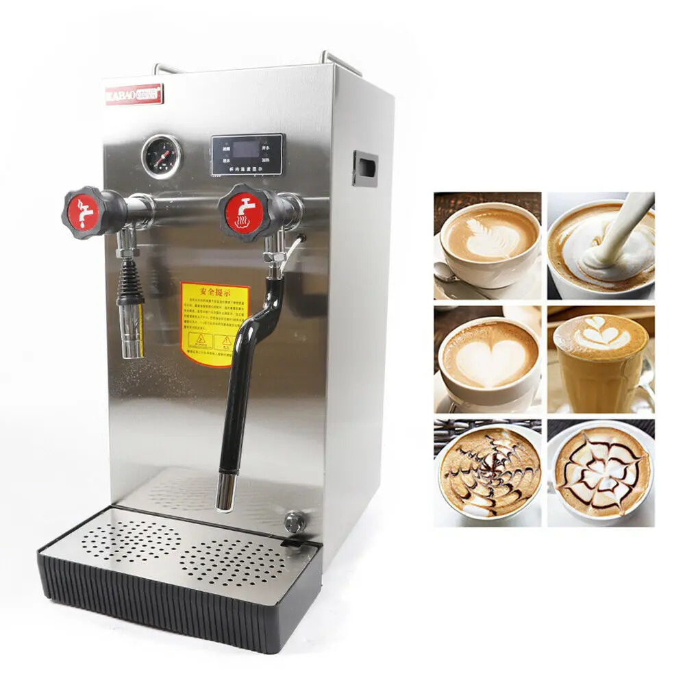 2500W Commercial Water Heater Automatic Steam Boiling Water Frothing Machine Professional Espresso Coffee Milk Foam Machine