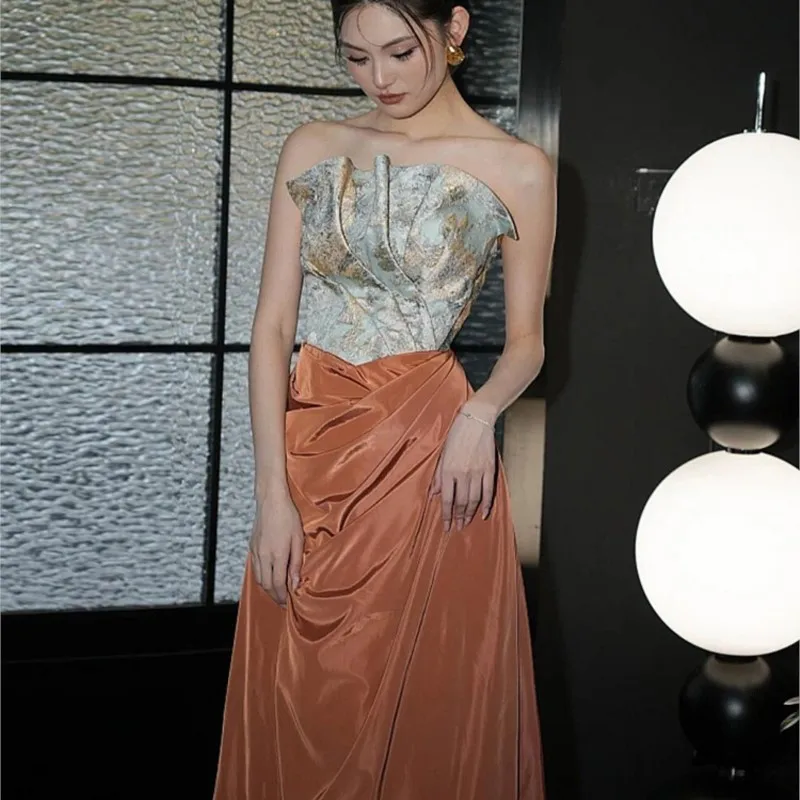 Morning gown toasting dress new breast light luxury small Chinese party