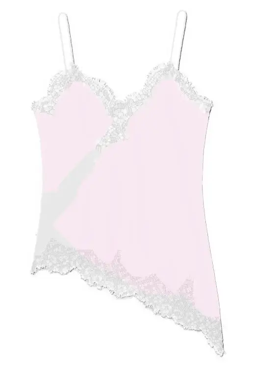 قمصان نسائية بحزام سباغيتي بحاشية غير منتظمة أنيقة للصيف