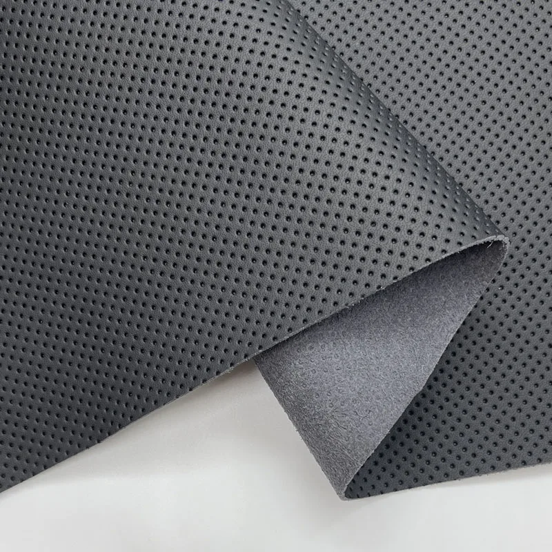 

Синтетическая кожа из микрофибры толщиной 1,4 мм для автомобилей, полуотвертая, с перфорацией