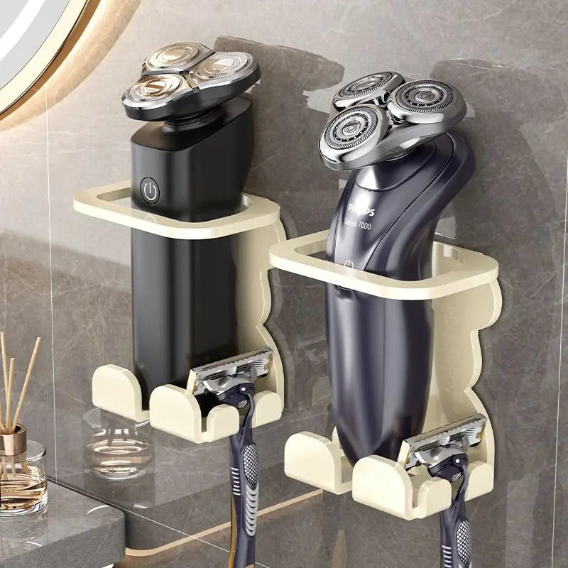 

Неперфорированный держатель для ручной бритвы, стеллаж для хранения в ванной комнате с водонепроницаемым интеллектуальным дизайном, подходит для бритв ZG291