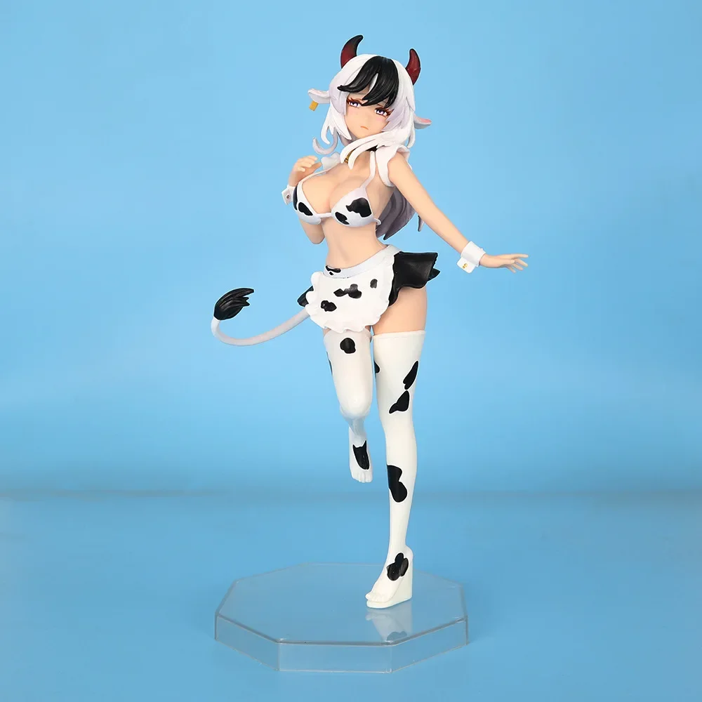 2 Types 25cm Anime Cow Girl Standing Posture Action Figure PVC Model Toys Decoration Computer Ornament Gifts