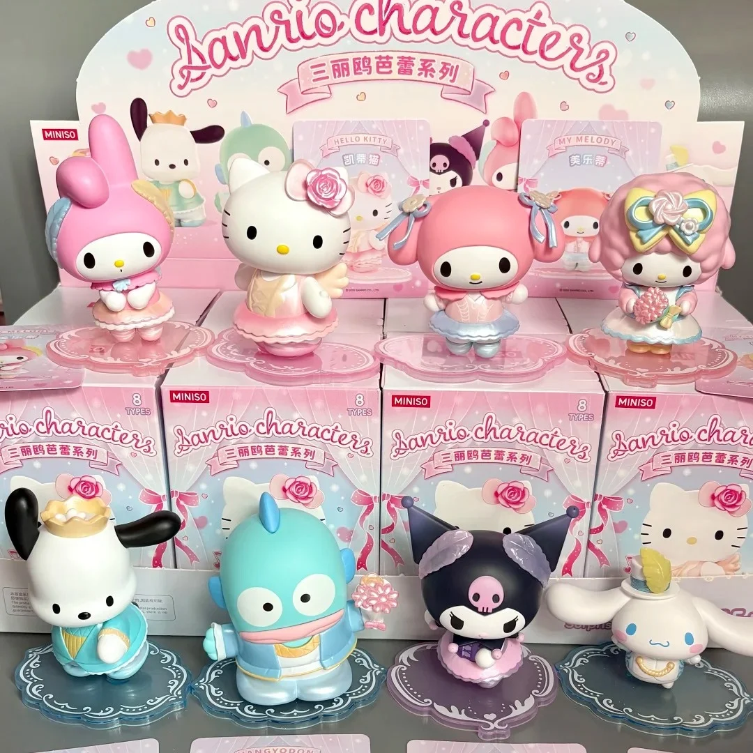 

Official Sanrio Family Ballet Series Blind Box Cute Collectible Figure Desktop Decor Surprise Toy Birthday Gift For Girls