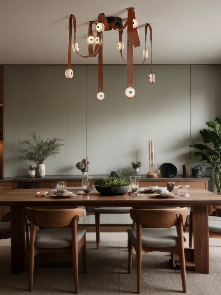 Illuminate Your Kitchen Or Dining Room With Our Leather Strap Marble Ceiling Lamp Dimming Function Gold Black Chrome Hardware