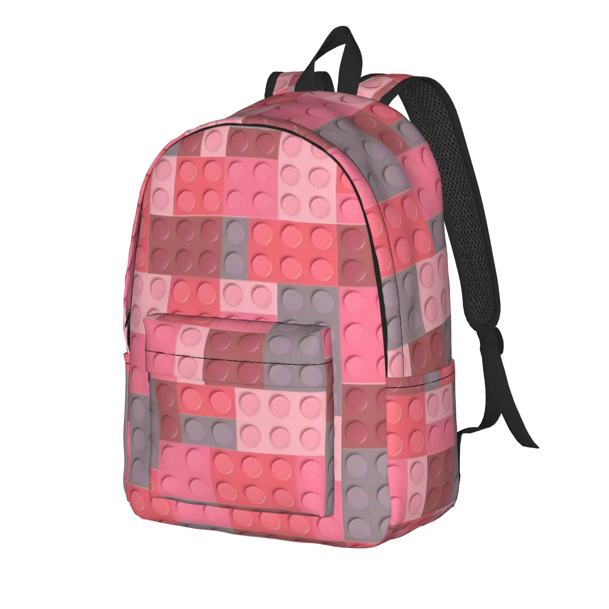 Colorful Building Blocks Toys Backpack  College Backpacks Boy Cute School Bags Custom Large Rucksack