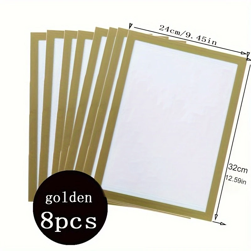 8pcs A4 Magnetic Photo Frame Set Modern Waterproof Poster Frames Diamond Painting Frame Easy To Change Advertisement Home Office