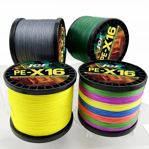 Imagen 2 del producto JOF X8 X16 hebras PE trenzadas líneas de pesca 0,16mm-0,8mm 18-200LB 300M 500M cables multifilamento línea de peces de Mar Océano roca Fshing