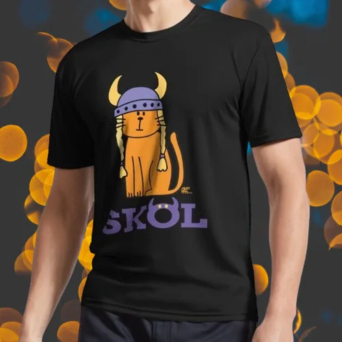 

New T Shirt SKOL Cat Active Logo Funny American Usa Size S 5XL