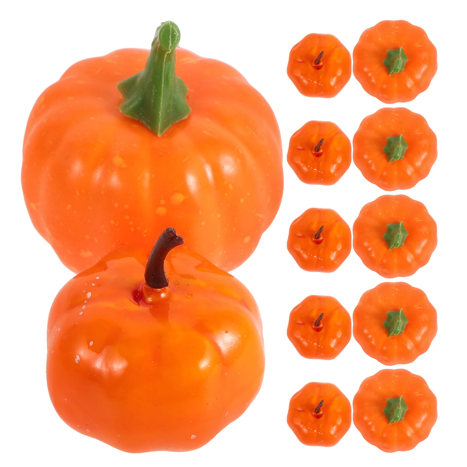 

12 Pcs Artificial Pumpkin Decorations Mini Pumpkins Craft Halloween Props Eco Friendly Festive Room Warmth Easy Clean