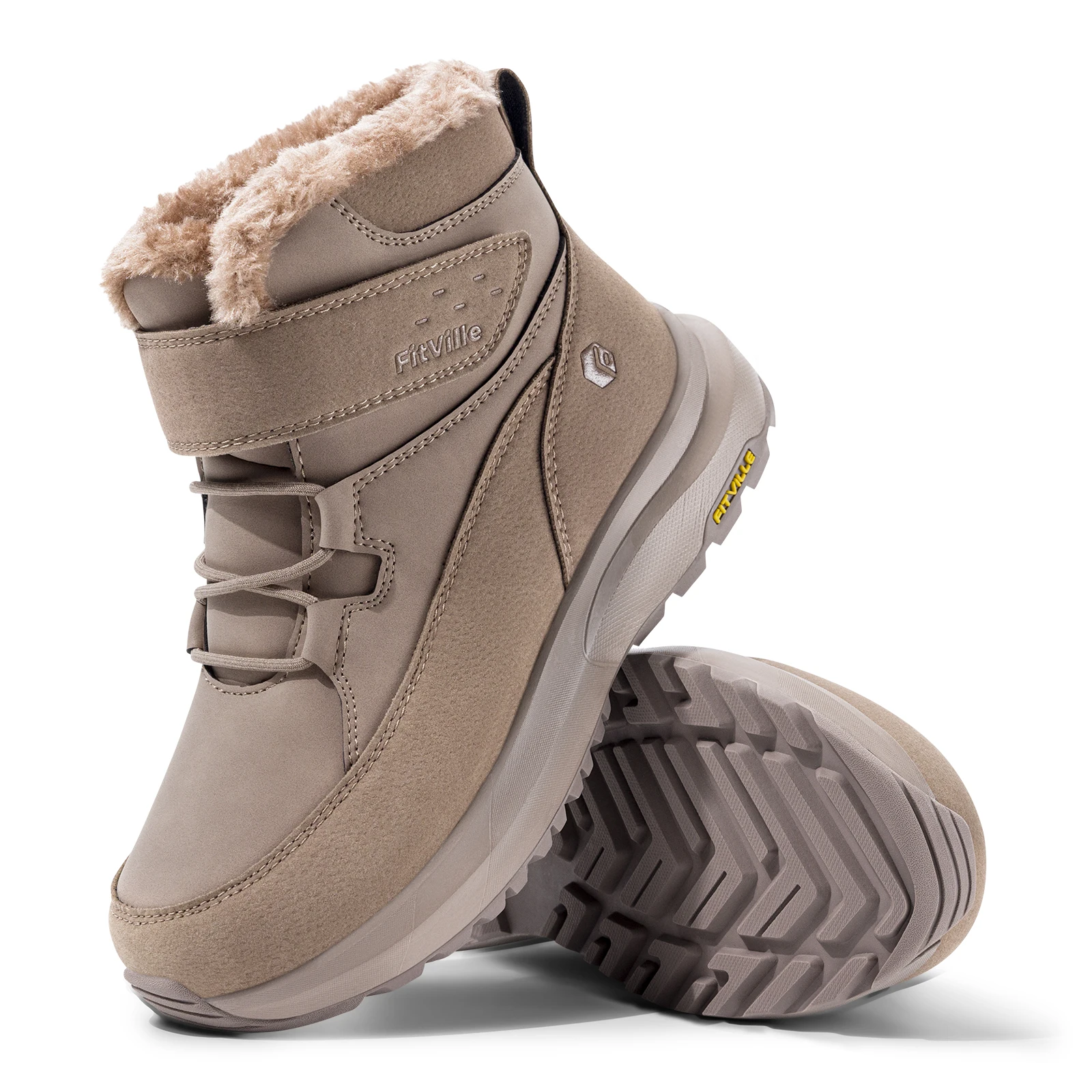 

Fittington Women's Snow Boots With Velvet Thickened Outdoor Leisure Hiking Boot Snow Extra Wide Boots Waterproof Anti Slip Shoe