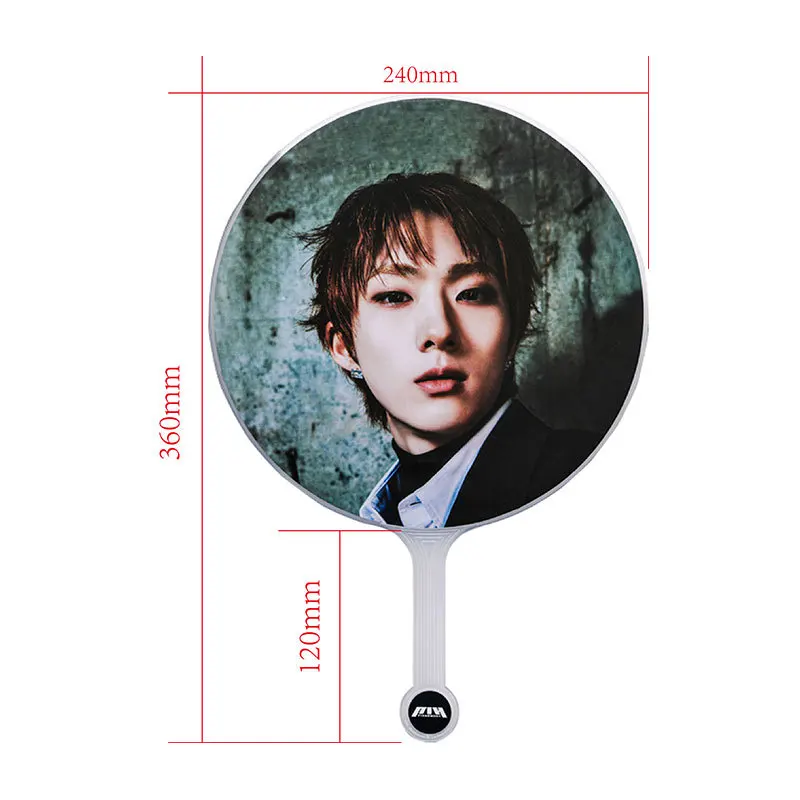 Personalisierter runder Kunststoff-Handfächer für K-Pop-Idole – mit individuellem Fotodruck für Konzerte, Events, Hochzeiten, Geburtstage und als Gastgeschenk – Detail 2