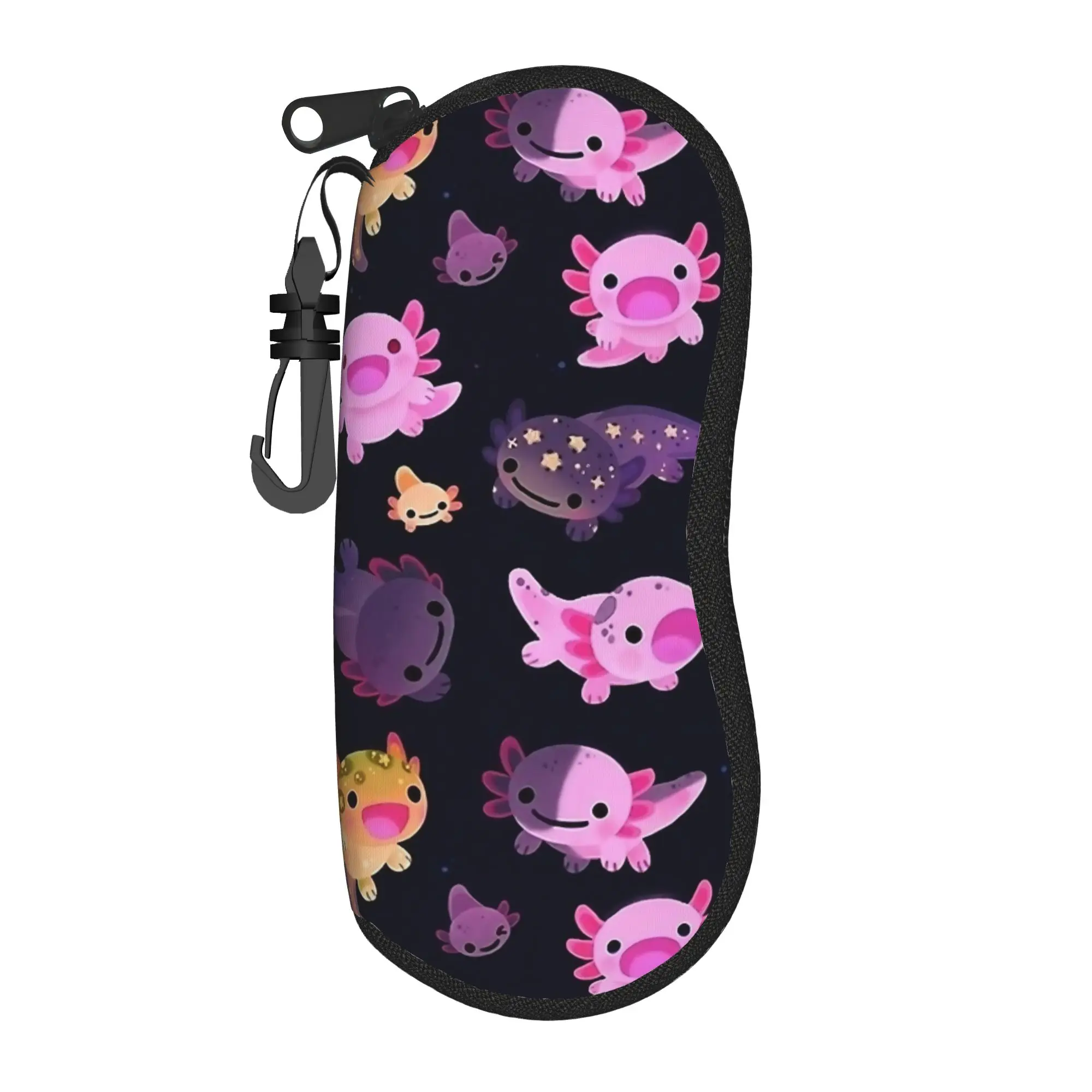 Axolotl Mexican Salamander  Glasses Case Gift For Women Men  Box  Eyeglasses Storage Box Ins Eye Contacts Case