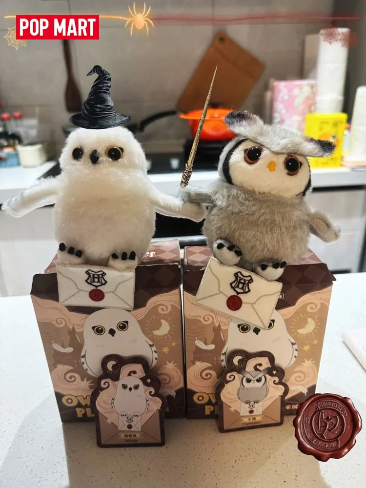 POPMART GONG Harry Potter Owl Series Plush Pendant Trendy Blind Box Toy Mystery Box Cute Anime Figure Doll  Home Decoration Gift view 6