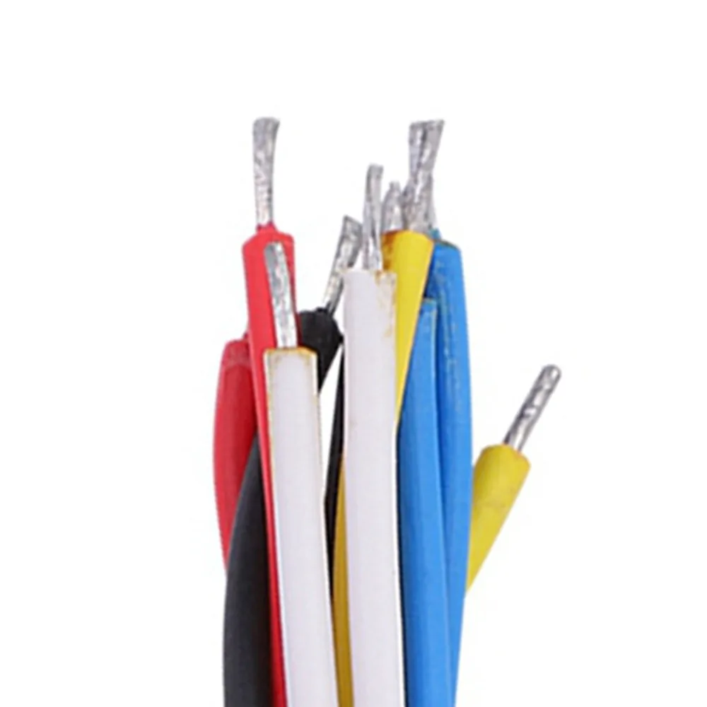 10PCS 19cm Length Guitar Circuit Wire Red, Black, Blue, Yellow, White(Each Color 2Pcs) Plastic + Metal Inner Circuit Wire