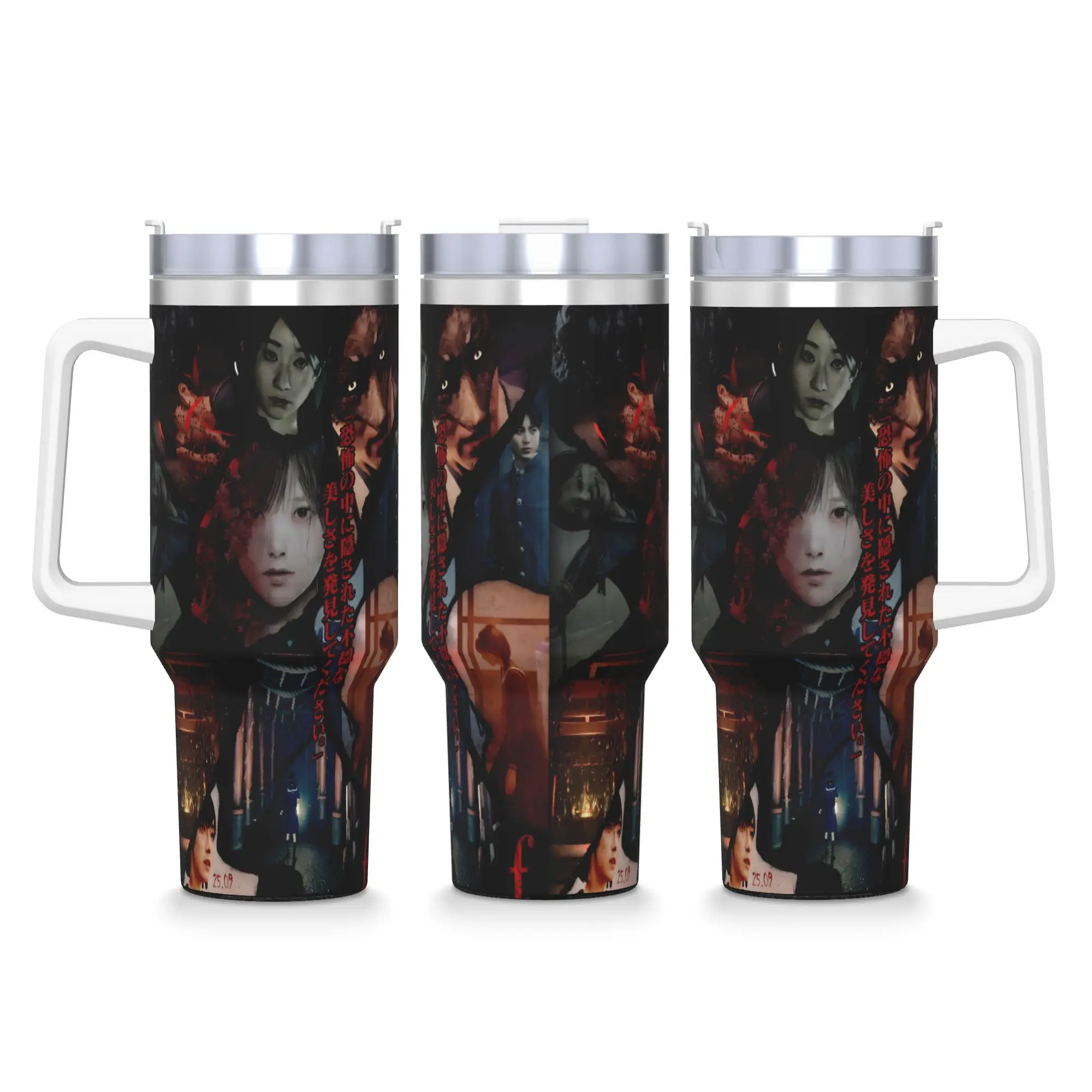 كوب من الفولاذ المقاوم للصدأ Silent Hill F Game Graphic Coffee Mug مانع للتسرب للمشروبات الباردة وأكواب السيارة وزجاجة مياه مطبوعة للسفر #1