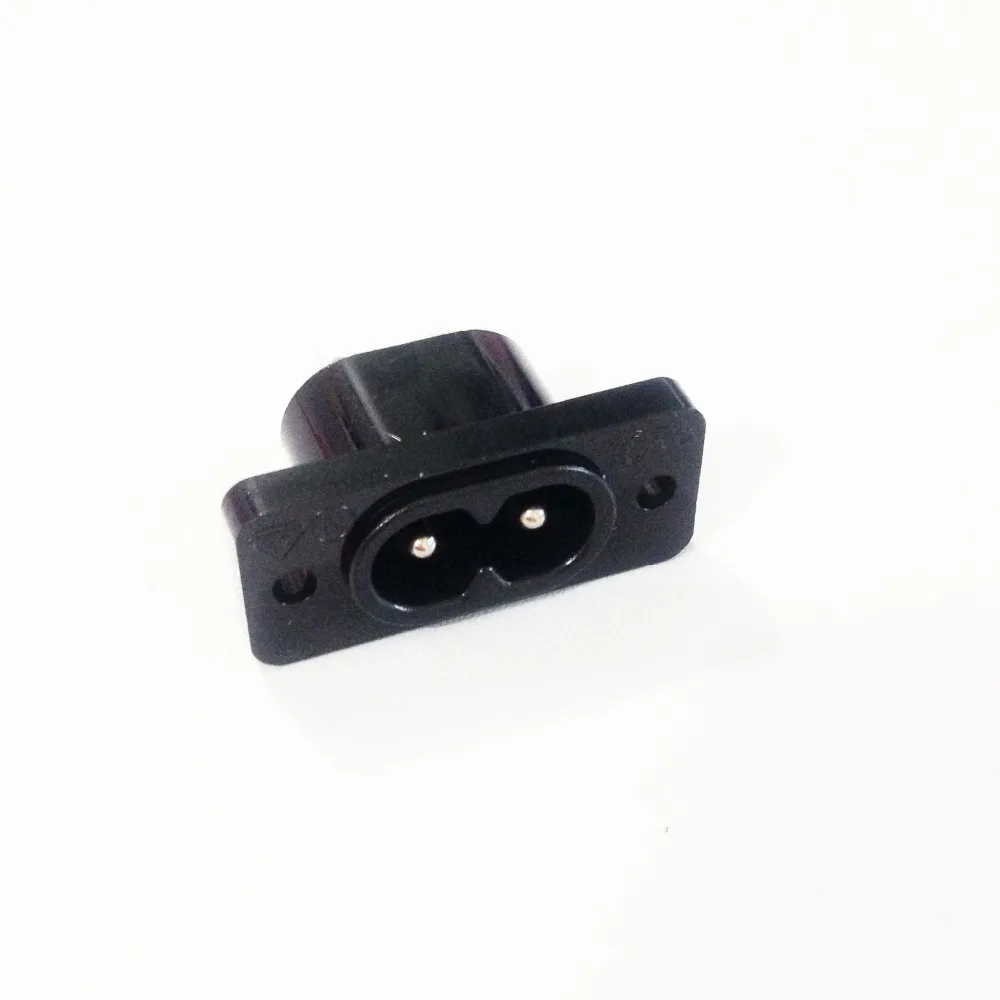 

IEC320 C8 Входная черная 2-контактная розетка переменного тока 250 В 2,5 А