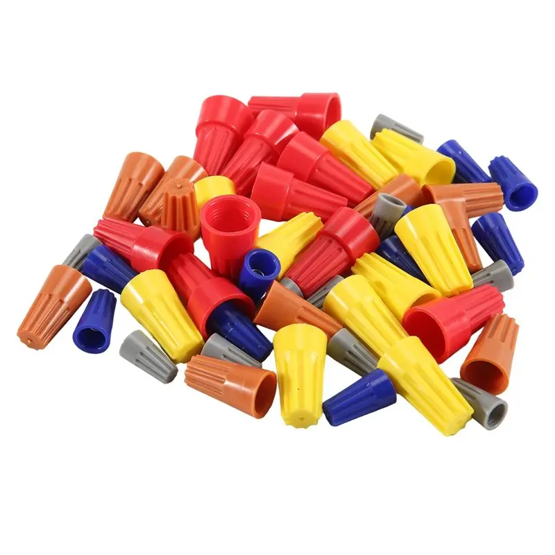 AA94-50Pcs Wire Nuts Wire Caps Electrical Wire Connectors For 10-22AWG Gauge Wire Electric Connectors For Wiring Twist Nuts