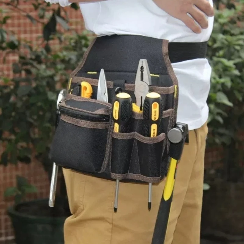 Multifunctional Tool Storage Bag Pouch Belt Electrician Toolkit Drill Waist Bag Wrench Screwdriver Hardware Tool Bags Organizer