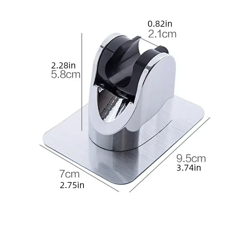 Support Pommeau De Douche Sans Perçage – Adhésif Puissant Réglable 360° – ABS Robuste Pour Salle De Bain