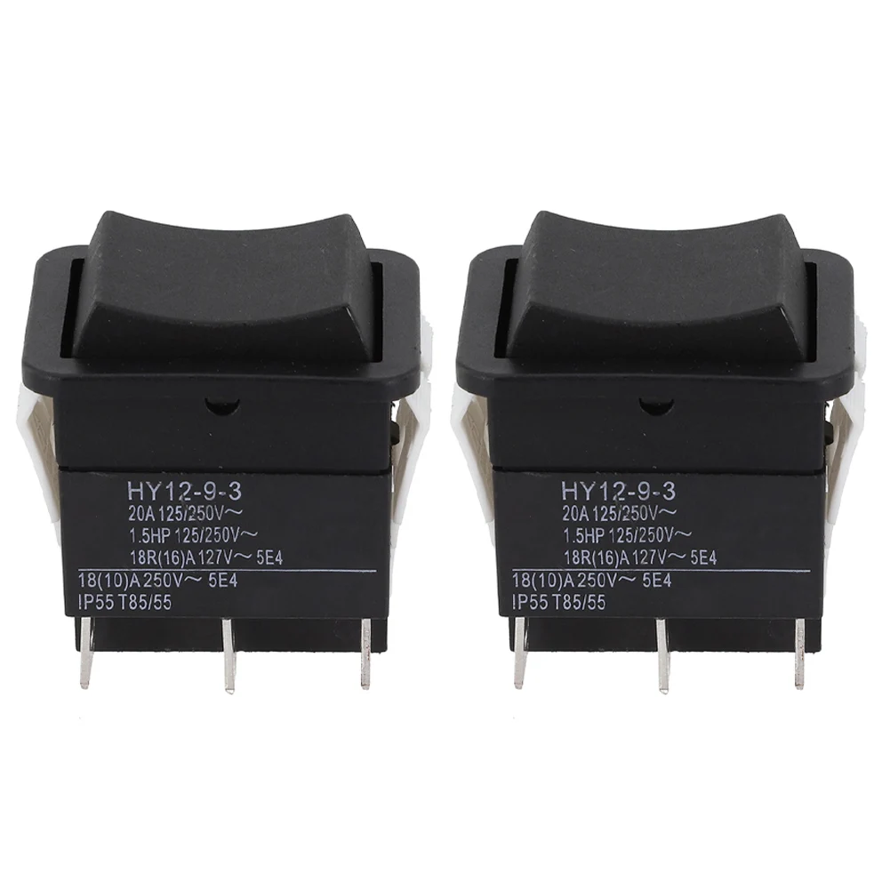 

Electrical Momentary Rocker Switch Pair Operating at Voltage Levels Between 125 and Up to a Maximum Current of Up to 20A