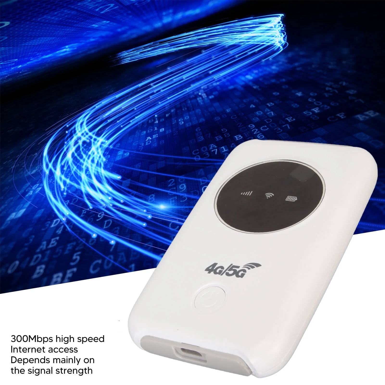 4G Lte Usb Wifi Modem 300Mbps Ontgrendeld 5G Wifi Micro Sim Kaart Slot Gebouwd In 3200Mah Draadloze Draagbare Wifi Router