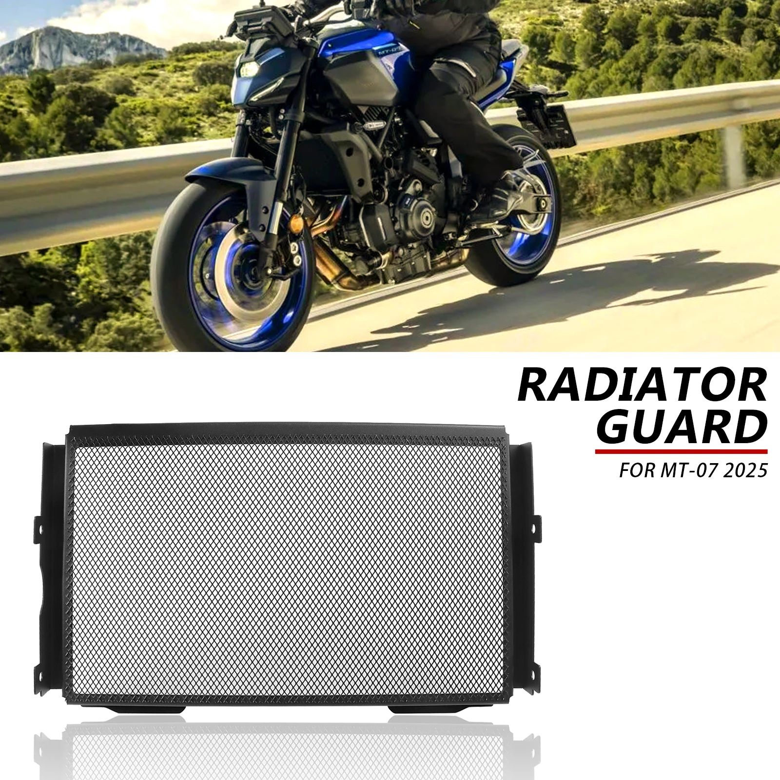 

For Yamaha MT07 MT 07 MT-07 2025 Motorcycle Radiator Guard Water Tank Cooling Net Radiator Grille Protective Net Accessories