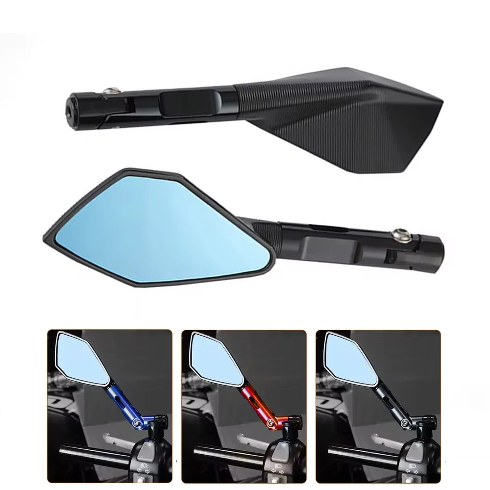 Motorcycle Rear View Mirror Bike Cycling Clear Wide Range Back Sight Rearview Reflector Adjustable Handlebar Left Right Mirror