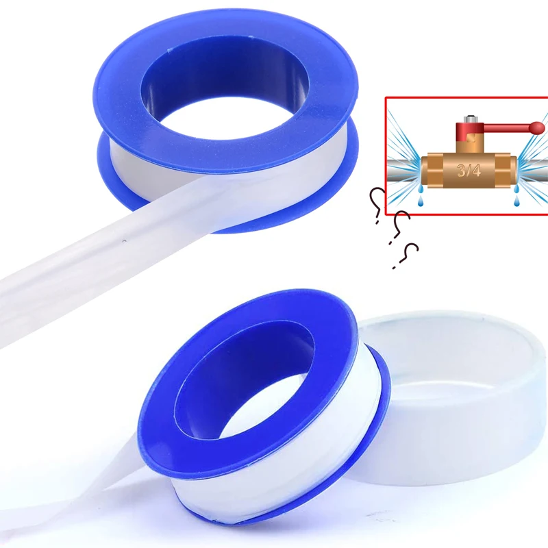 12mm 10M/roll PTFE water pipe tape, oil-free tape, sealing tape, fittings, thread sealing tape, home decoration utility pipe