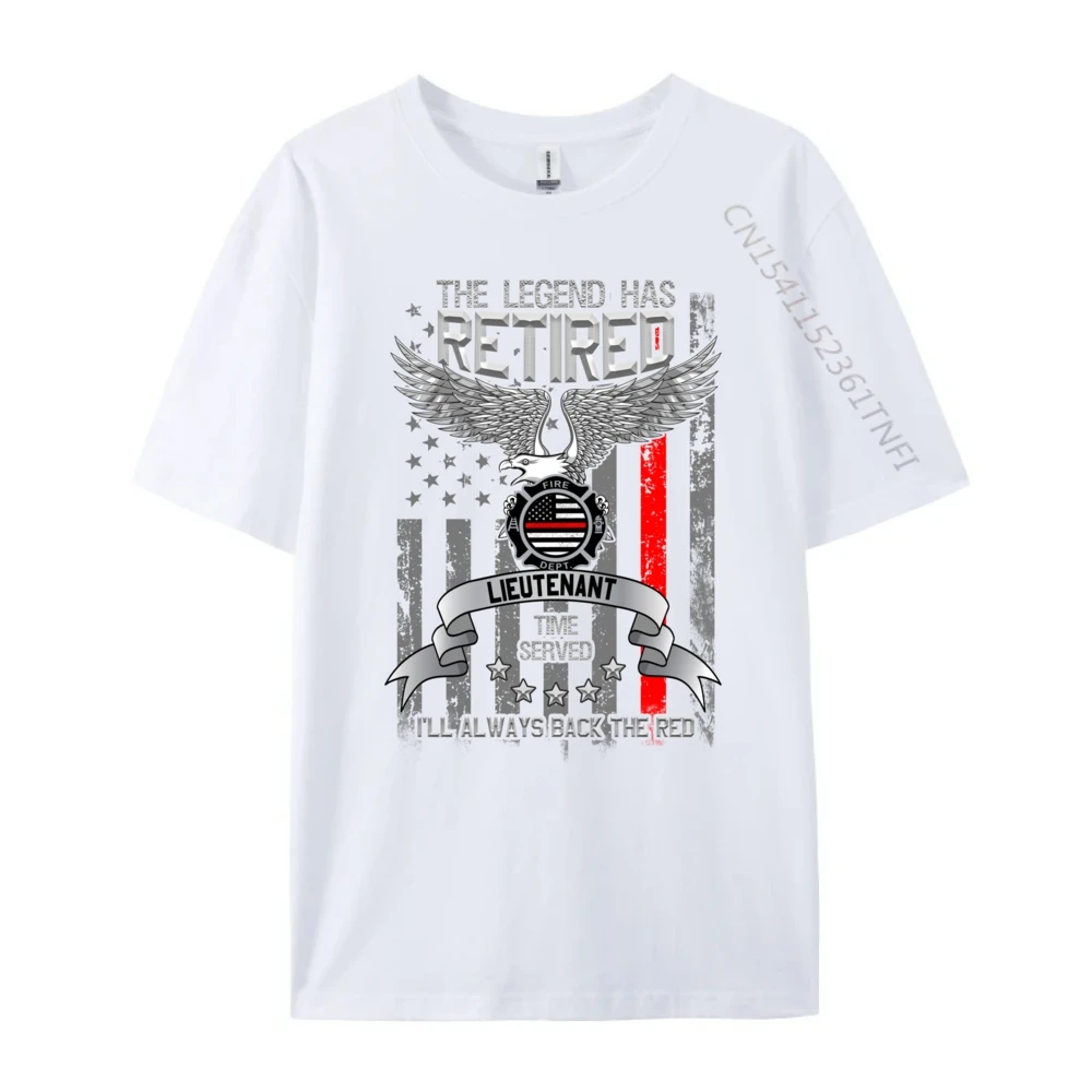 

Firefighter Retirement Thin Red Line Retired Legend Luxury T Shirt Woman Camiseta Masculina T-shirts Happy New Years