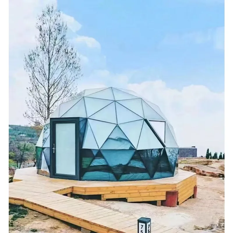 Luxury Customizable Igloo Geodesic Dome Tent Weatherproof Large Outdoor Ball Tent For Holiday Villa Glamping Hotel Construction