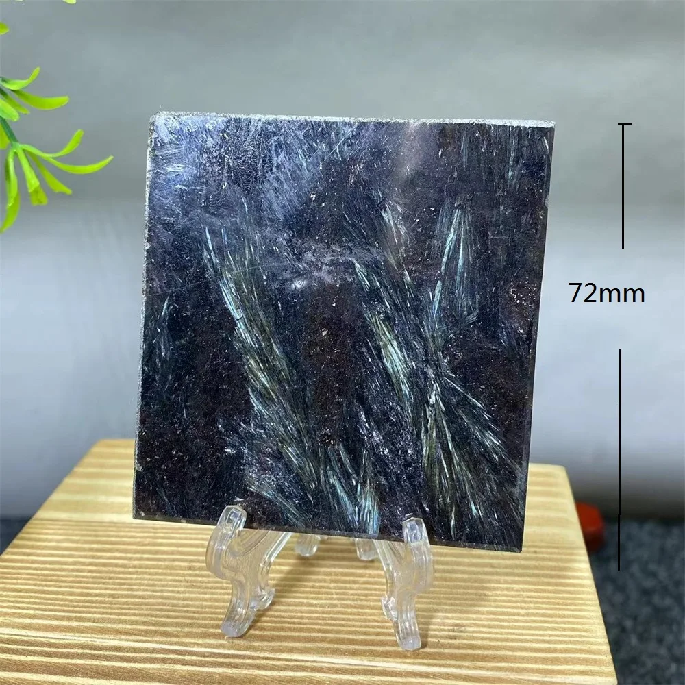 Natural Astrophyllite Crystal Firework Garnet Slab Slice Stone Quartz Gemstones Healing Reiki Mineral Home Decoration with Stand