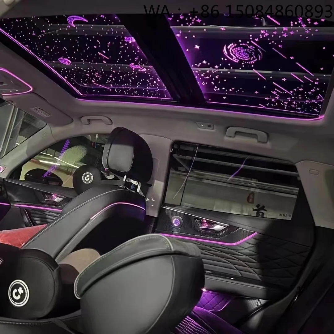 12V Flash Function Starry Sky Ambient Lamp Customizable Car Interior LED Lighting Modified Parts