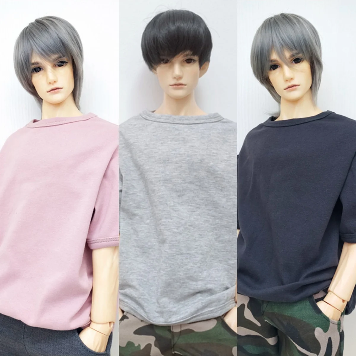 

[Only Selling Clothes ] Big Size Doll 1/3 1/4 1/6 Scale Basic Versatile Casual Sports Round Neck T-shirt For BJD Action Figure