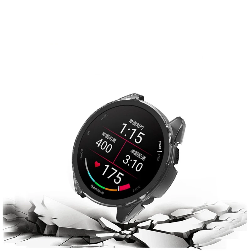 Hard Edge Shell Glass Screen Protector Film Smartwatch Frame Case For Garmin Forerunner 165/Music Bumper Cover Smart Accessories