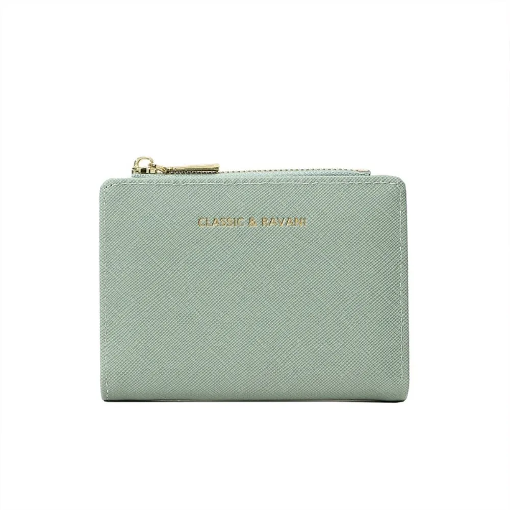 Change Bag PU Leather PU Coin Purse Coin Pouch Card Pocket Card Holders Clutch Zipper Korean Style Short Wallet Women